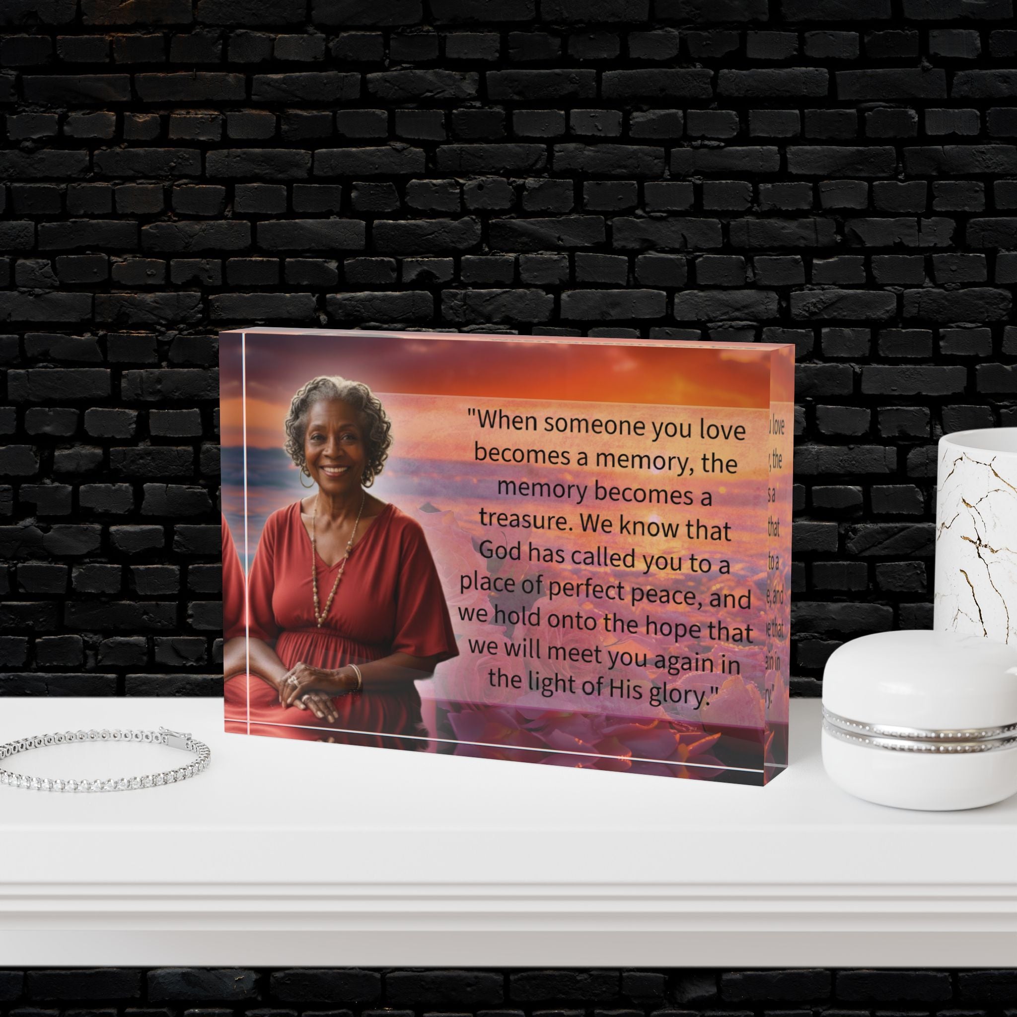 Custom Memorial Photo Block