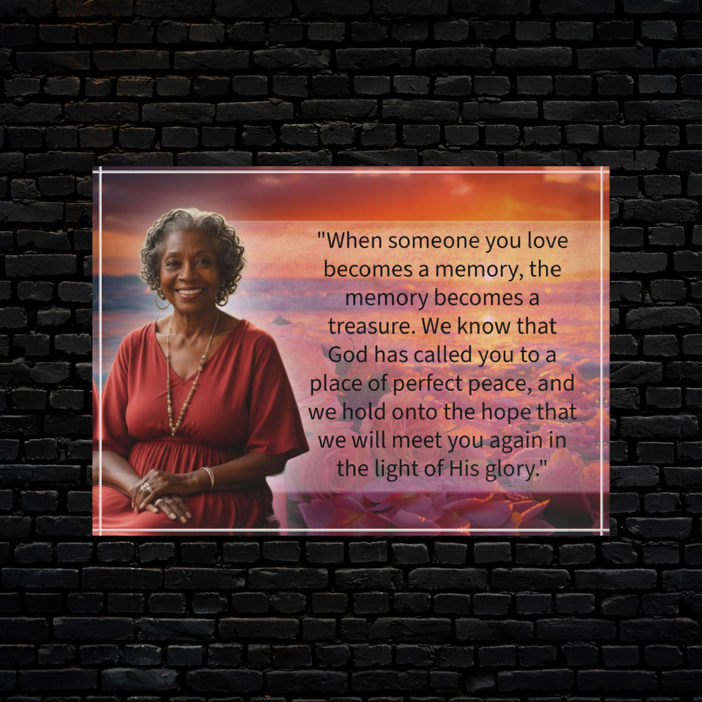 Custom Memorial Photo Block