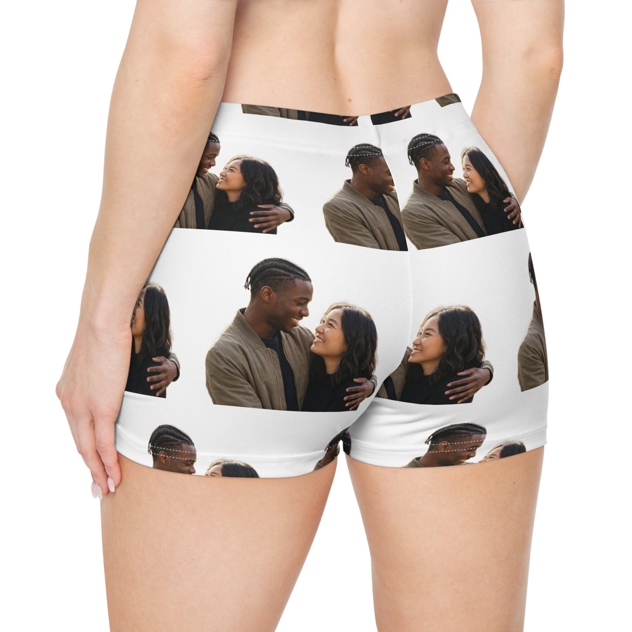 He’s Watching Custom Face Spandex Shorts